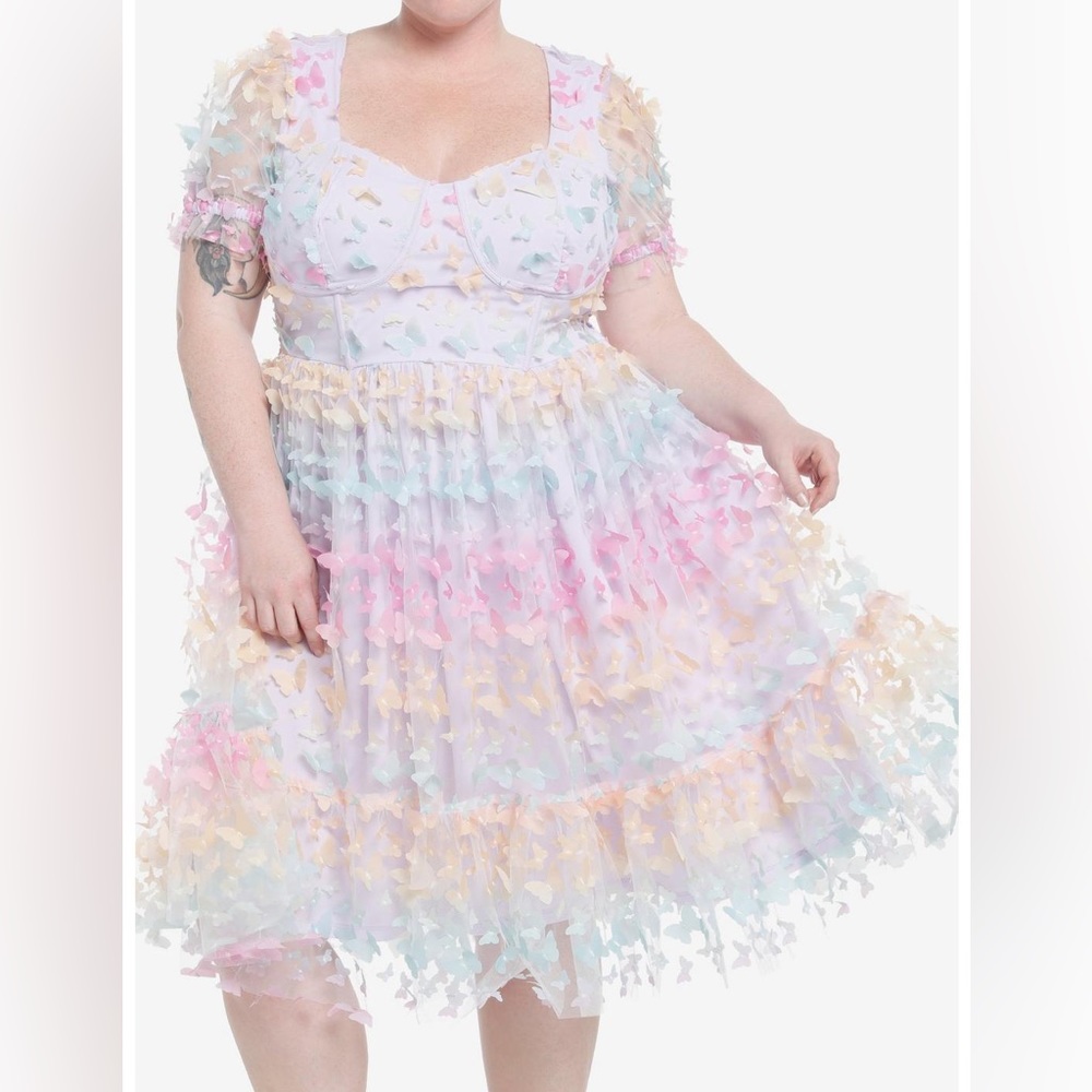 Taylor Swift Eras Tour LOVER Rainbow Butterfly Dress from Hot Topic 4X